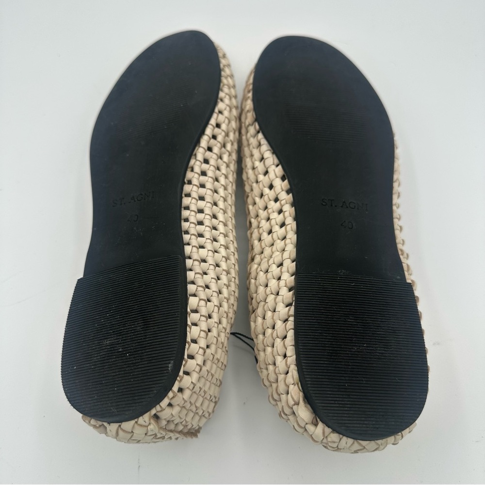 St. Agni Cream Woven Loafers - Picture 5 of 5